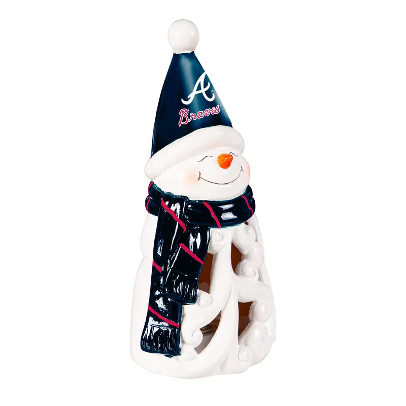 Atlanta Braves Snowman LED Statuary, 8"