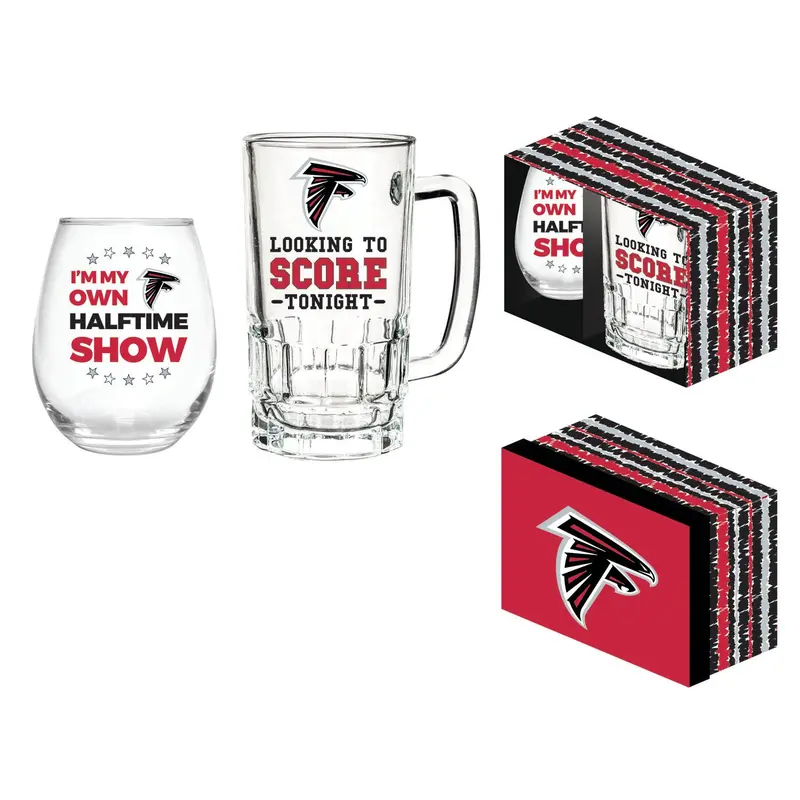 Atlanta Falcons, Stemless 17OZ Wine & Beer 16 OZ Gift Set,p3843801