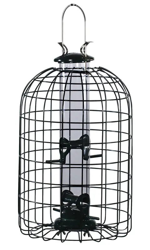 Audubon Wild Bird 1.25 lb Plastic/Wire Caged Tube Bird Feeder 4 ports - Open Box