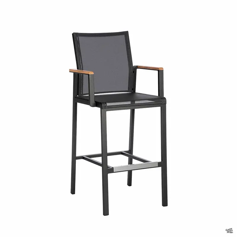 Aura Teak and Aluminum Bar Armchair