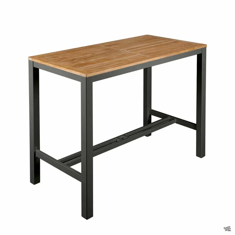 Aura Teak and Aluminum Bar Table