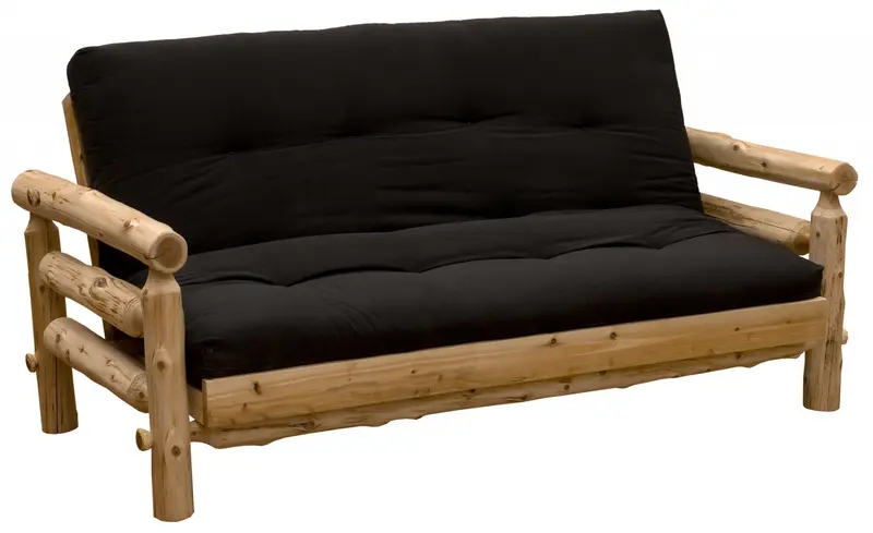 Authentic Log Cabin Natural Cedar Futon By Homeroots