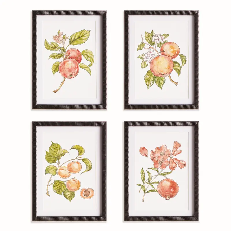 AUTUMNAL FRUIT PRINTS, SET OF 4