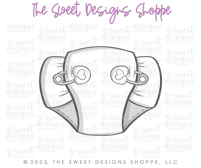 Baby Diaper with Pin - Cookie Cutter