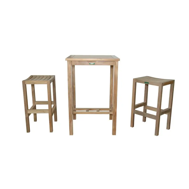 Bahama Montego 3-Pieces Square Bar Set By Anderson Teak