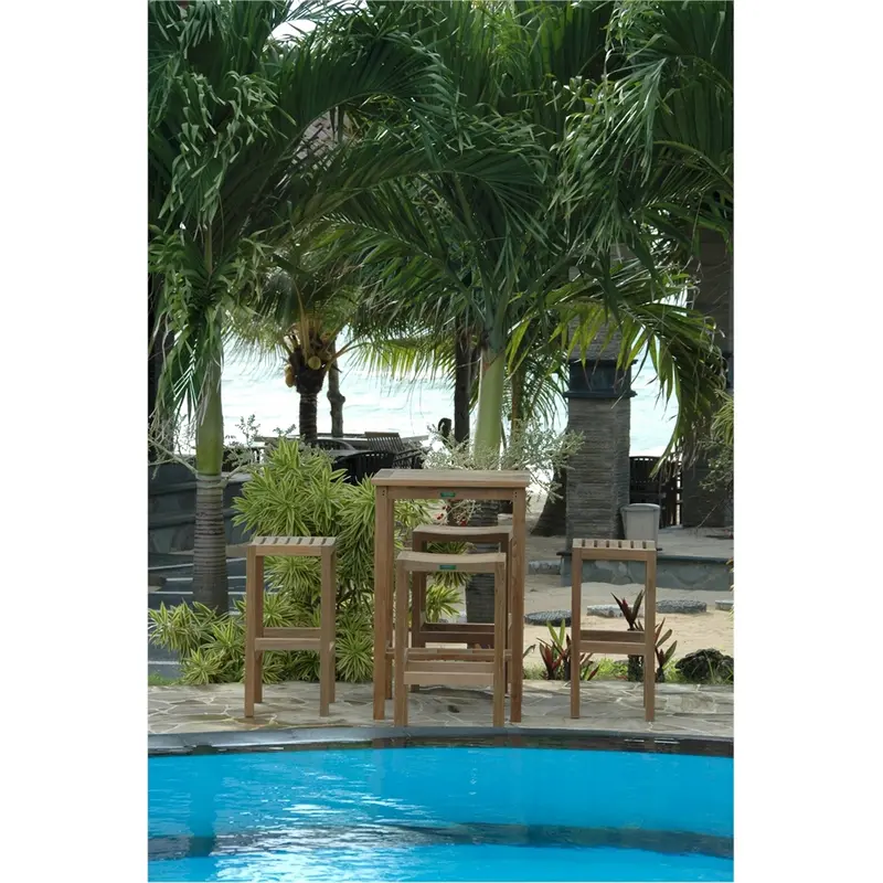 Bahama Montego 5-Pieces Square Bar Set By Anderson Teak