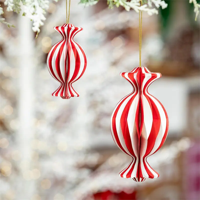 Baking Spirits Bright Ornament Peppermint Candy Foldable Paper Set