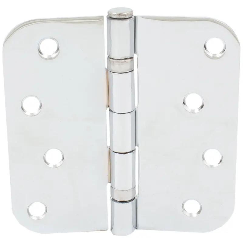 Ball Bearing Hinge, 4 Inches, 5/8" Radius Corner, Bulk Pack (100 Each), Polished Chrome by Stone Harbor Hardware