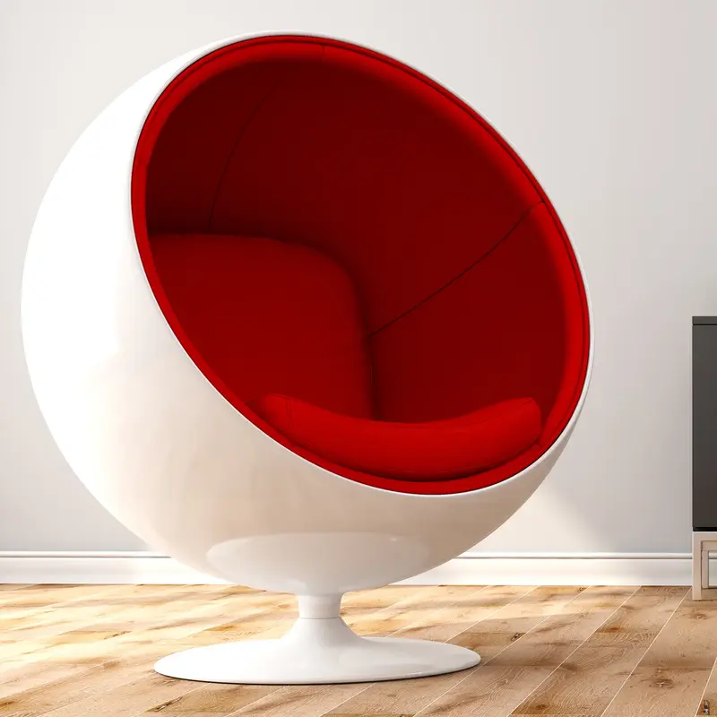 Ball Chair, Red By World Modern Design