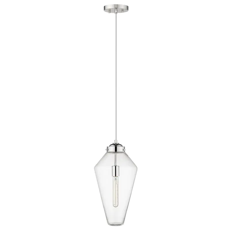 Ballina 1-Light Polished Nickel Mini-Pendant By Homeroots - 398247