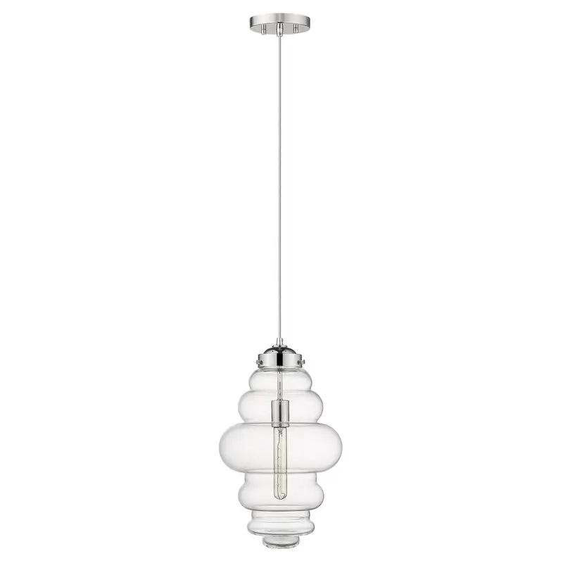 Ballina 1-Light Polished Nickel Mini-Pendant By Homeroots - 398248