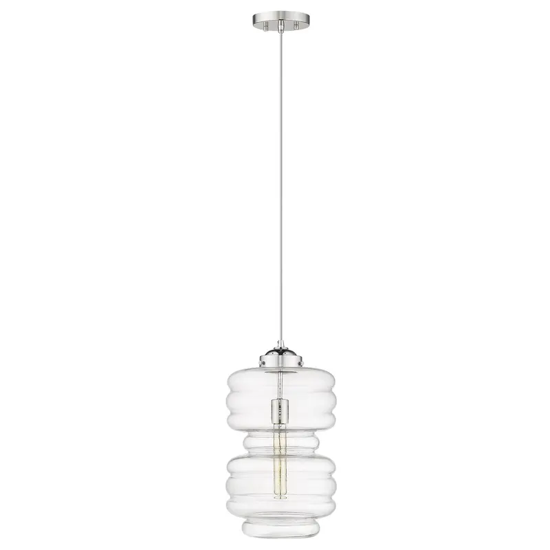 Ballina 1-Light Polished Nickel Mini-Pendant By Homeroots - 398249