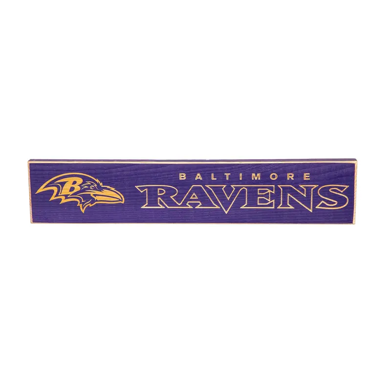 Baltimore Ravens Engraved Wood Sign, 3.5" x 18"