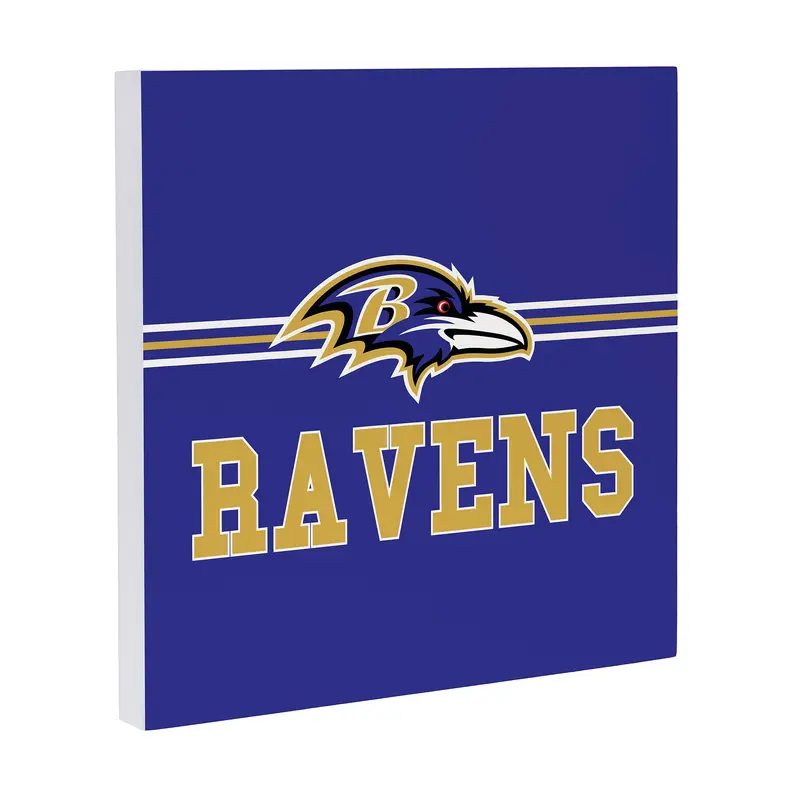Baltimore Ravens Wood Wall Sign, 12x12