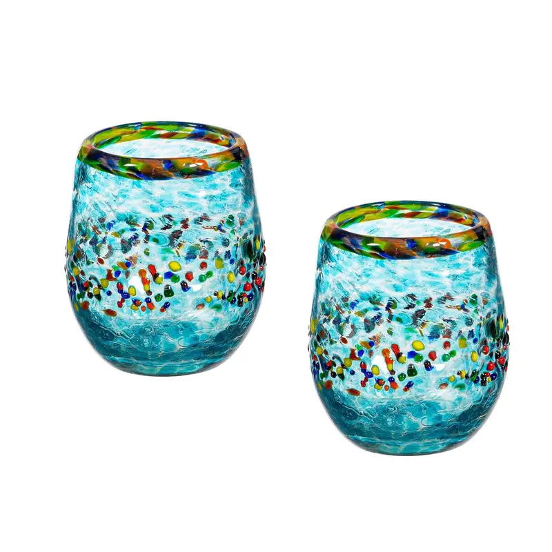 Bambeco Aqua Del Sol Stemless Glass, 14oz