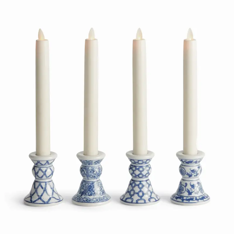 BARCLAY BUTERA DYNASTY MINI TAPER HOLDERS, SET OF 4