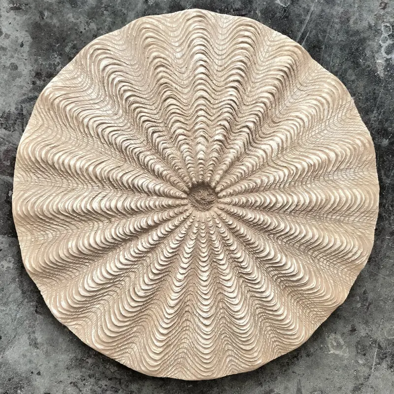 Basket 23.3"D Medallion, Brown Wash By Gold Leaf