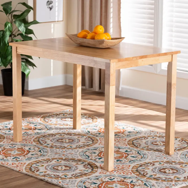 Baxton Studio Eveline Modern Natural Brown Finished Wood 43-Inch Dining Table