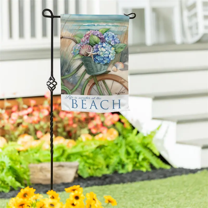 Beach Escape Suede Garden Flag