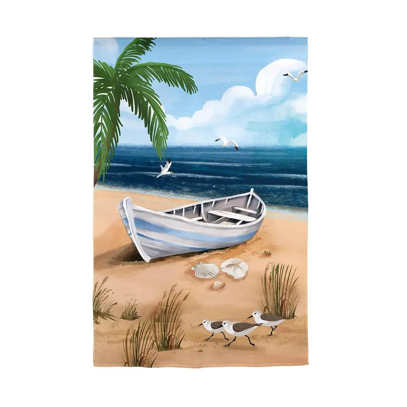 Beached Skiff Suede House Flag
