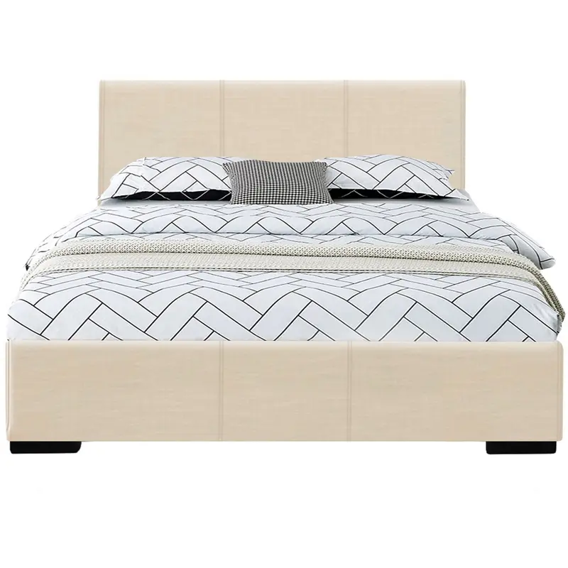 Beige Platform Twin Bed By Homeroots
