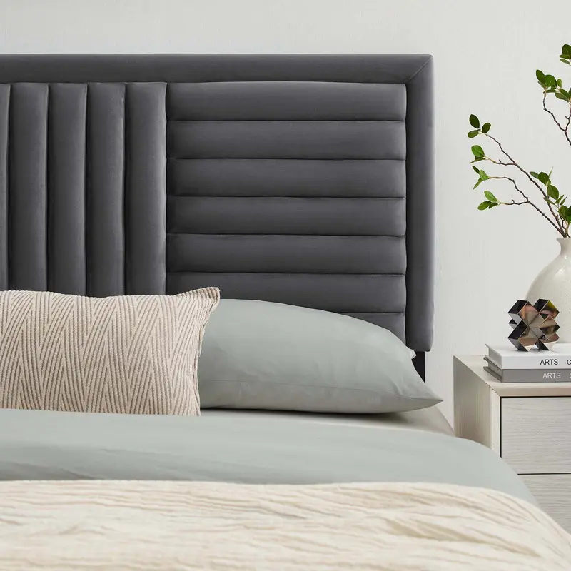 Believe Channel Tufted Performance Velvet Full/Queen Headboard By Modway - MOD-6665