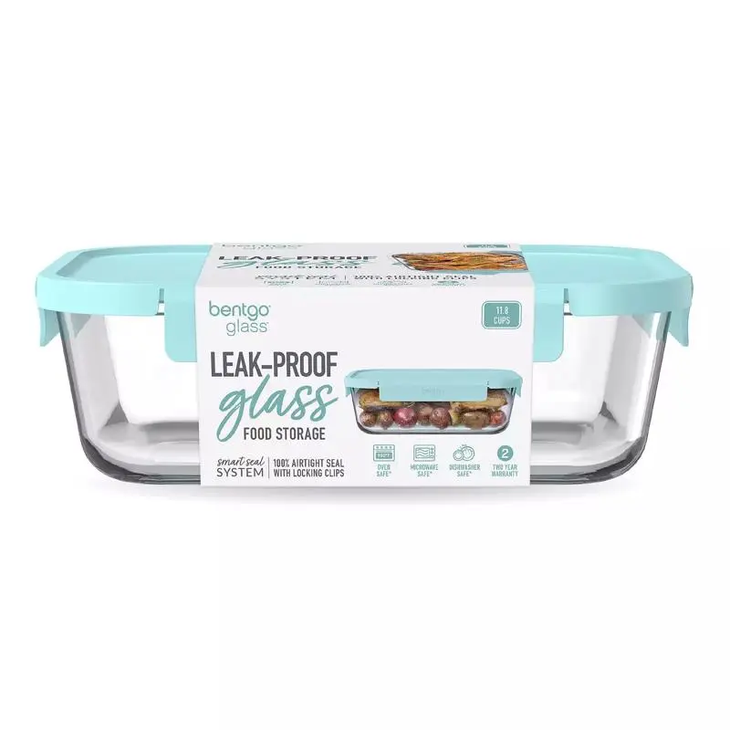 Bentgo 11.8 cups Aqua Food Storage Container 1 pk (Pack of 4)