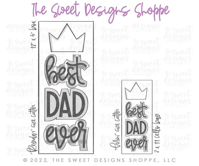 Best Dad Ever Crown Set - Set of 4 - Cookie Cutters
