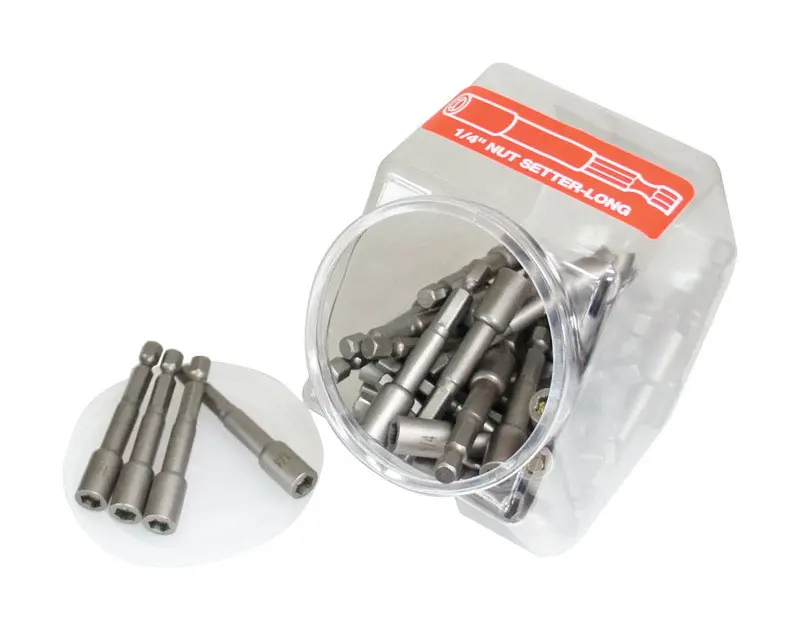 Best Way Tools 1/4 in. X 2 9/16 in. L Steel Magnetic Nut Setter 1 pk (Pack of 50)