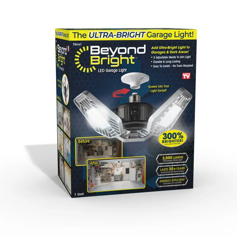 Beyond Bright LED Garage Light Plastic 1 pk - Deal of The Week