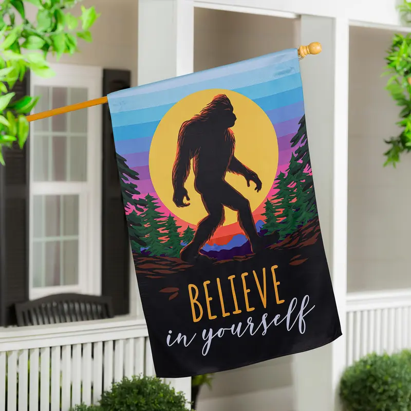 Big Foot Believe In Yourself Suede House Flag