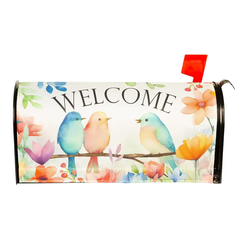 Bird Talk Mailbox Cover
