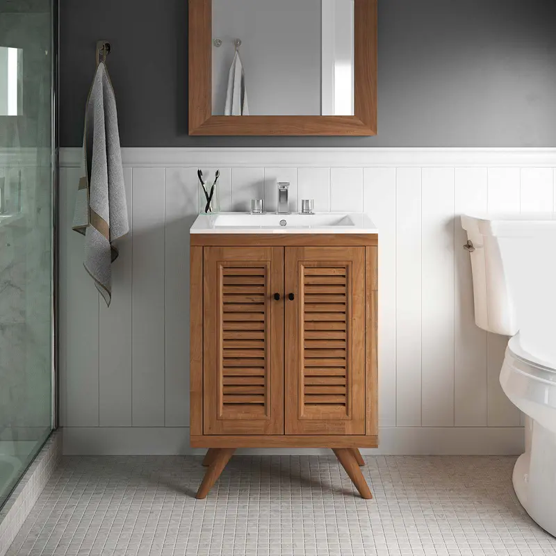 Birdie 24" Teak Wood Bathroom Vanity Cabinet (Sink Basin Not Included) By Modway - EEI-5086