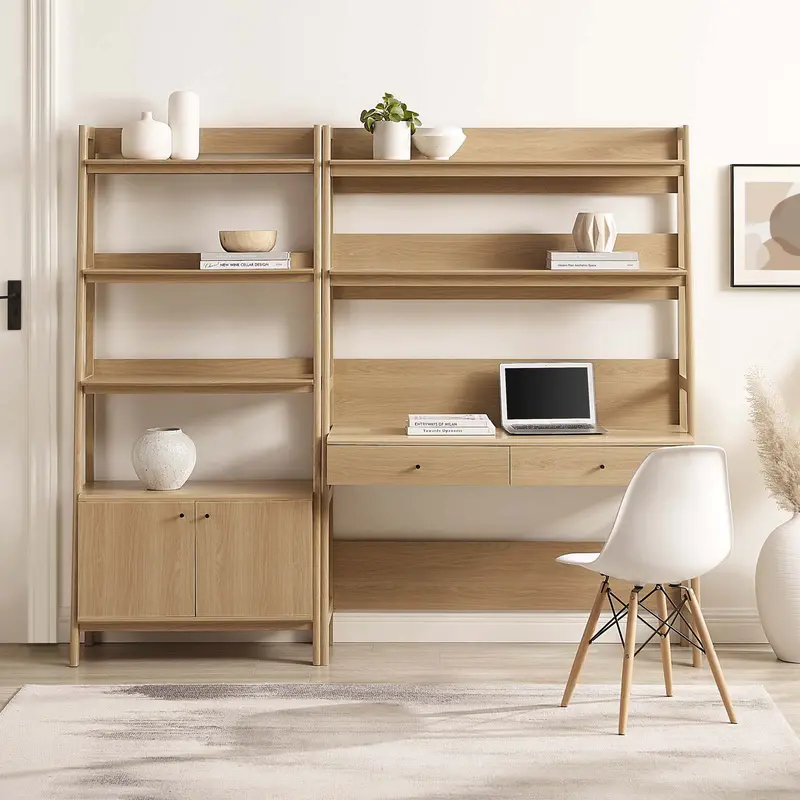 Bixby 2-Piece Wood Office Desk and Bookshelf By Modway - EEI-6112