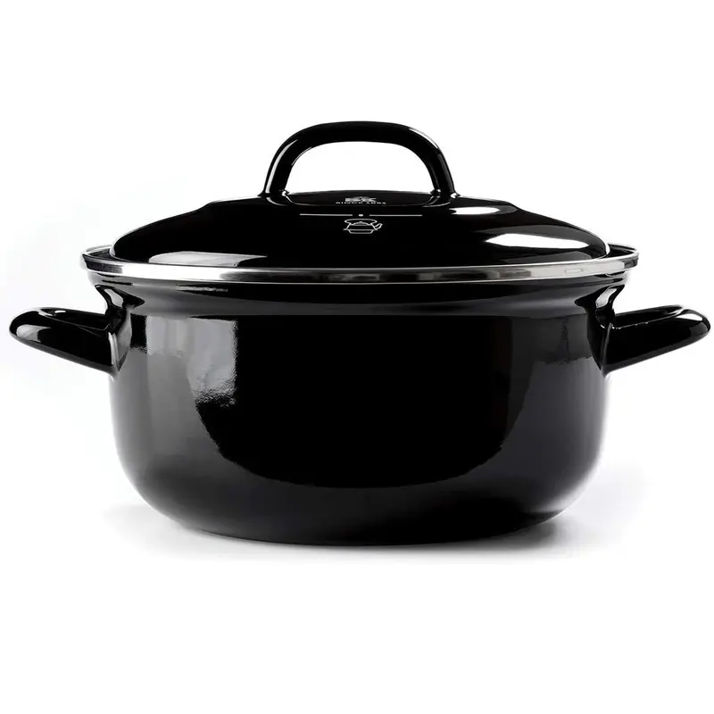 BK Indigo 22cm/3.3 Litre Round Casserole, Black
