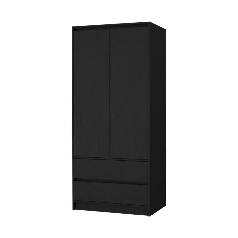 Black Accent Cabinet Soft Close With Multiple Shelves And Three Drawers By Homeroots