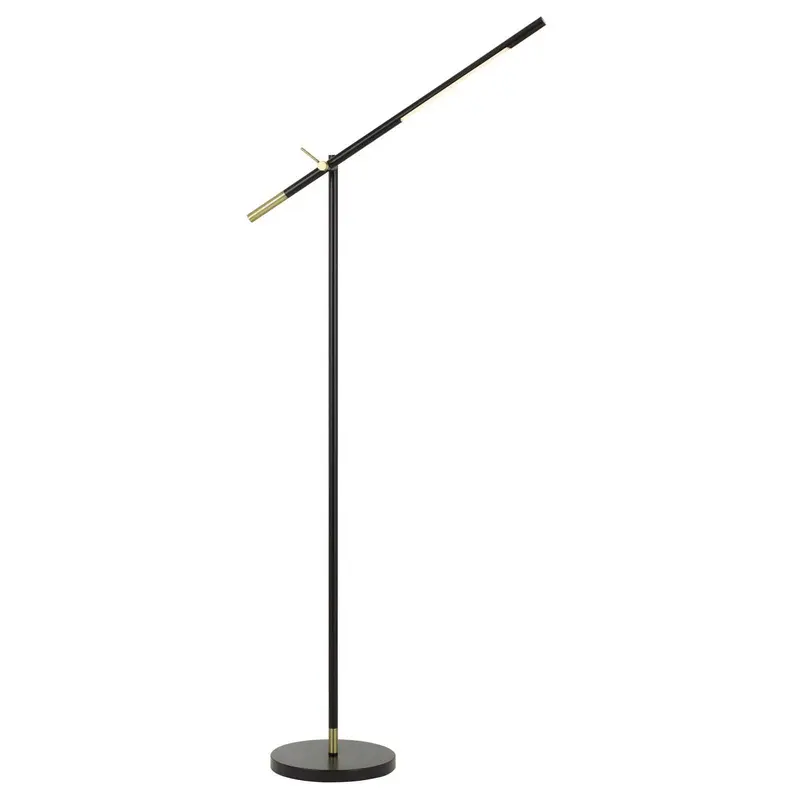 Black Adjustable Traditional Shaped Floor Lamp By Homeroots