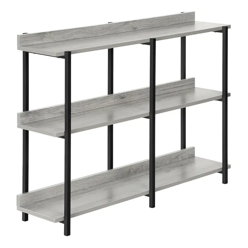 Black And Gray End Table With Three Shelves By Homeroots