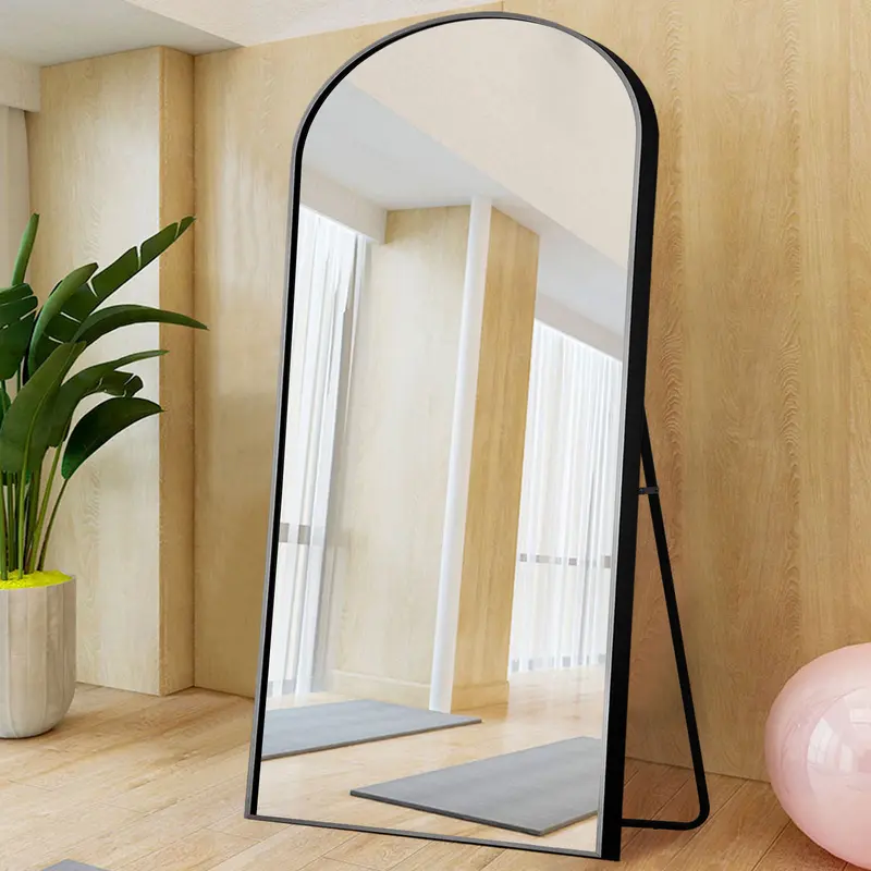 Black Arched Standing Mirror By Homeroots