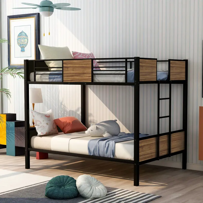 Black Brown Full Over Full Bunk Bed By Homeroots