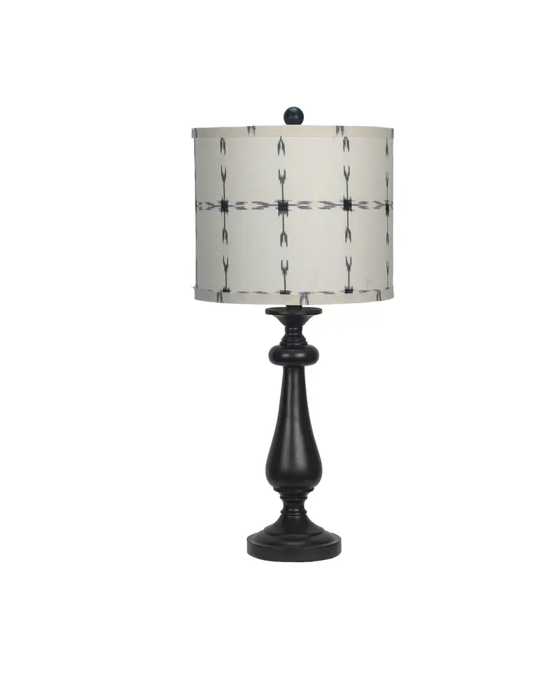 Black Candlestick Tribal Arrows Shade Table Lamp By Homeroots