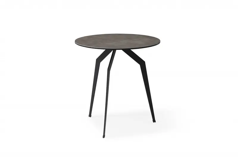 Black Ceramic Iron Side Table By Homeroots