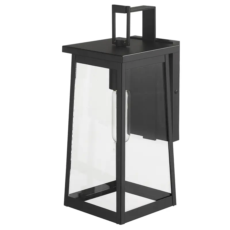 Black Contempo Elongated Outdoor Wall Light By Homeroots