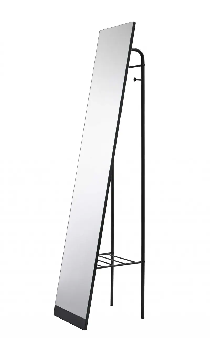 Black Floor Mirror By Homeroots - 372971