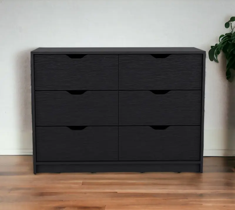 Black Four Drawer Dresser By Homeroots