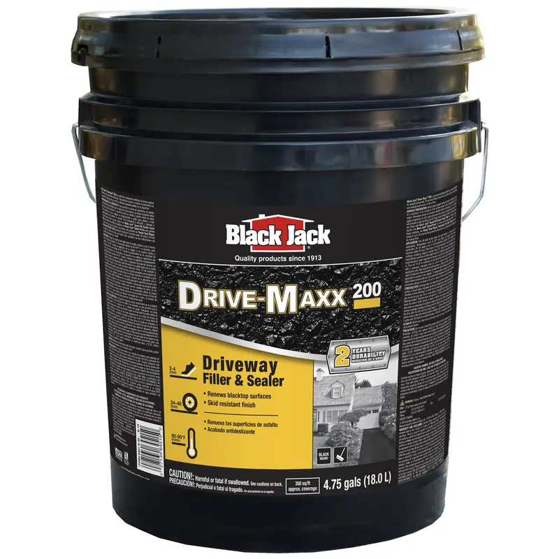Black Jack Drive-Maxx 200 Matte Black Water-Based Rubberized Asphalt Driveway Sealer 4.75 gal - Open Box
