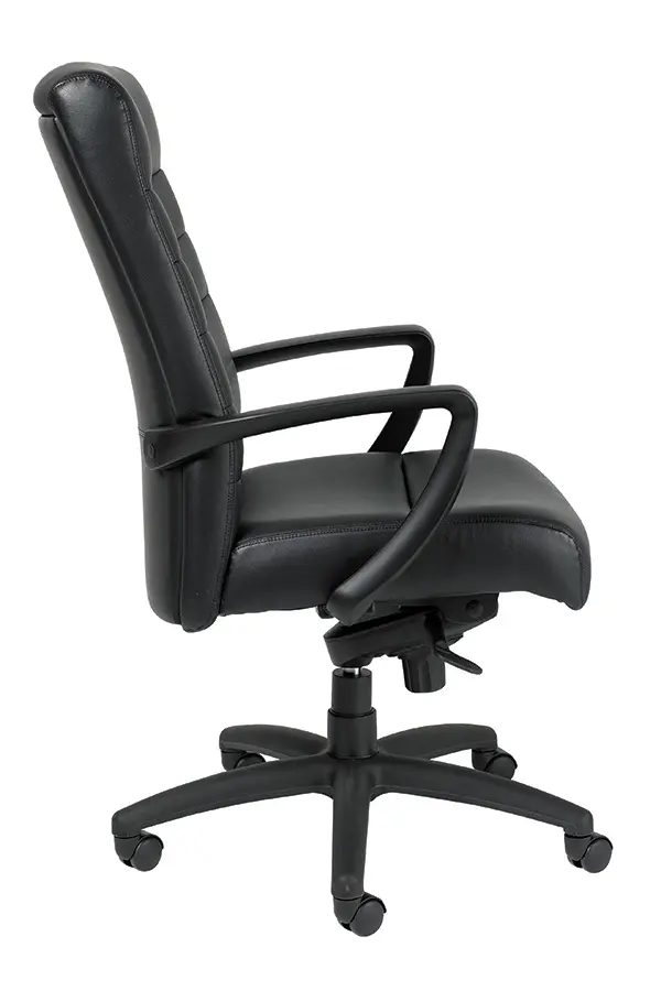 Black Leather Chair By Homeroots - 372375