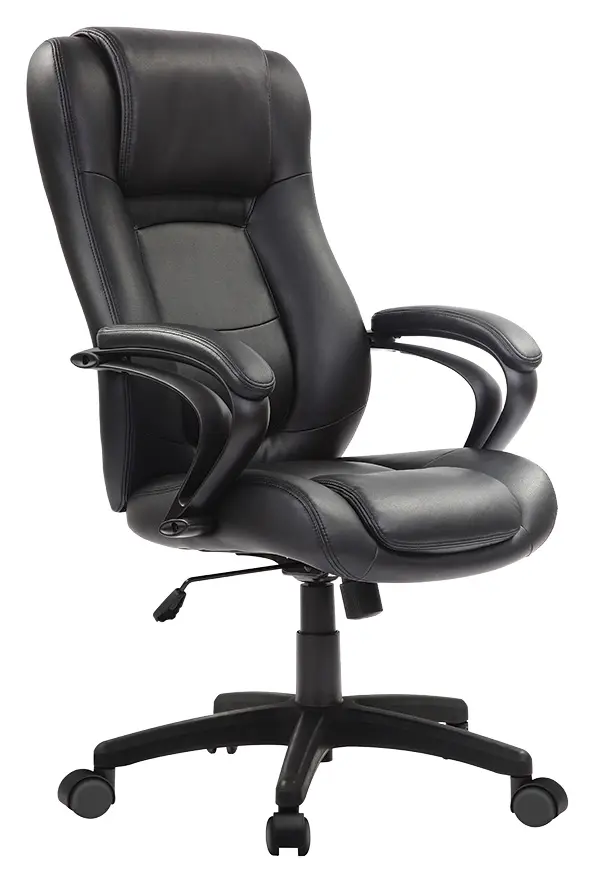 Black Leather Chair By Homeroots - 372382