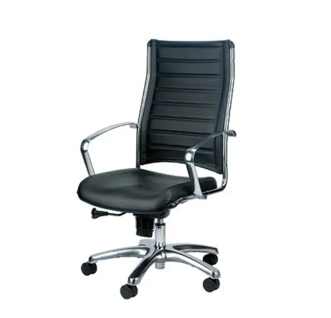 Black Leather Chair By Homeroots - 372383