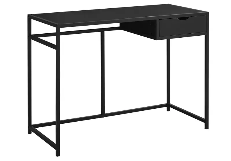 Black Mdf Metal Computer Desk By Homeroots